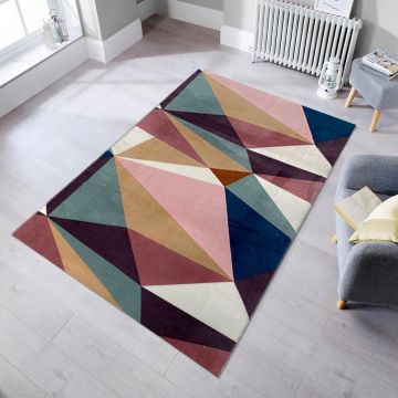 Covor de hol, 050, 100x150 cm, Poliester, Multicolor la reducere