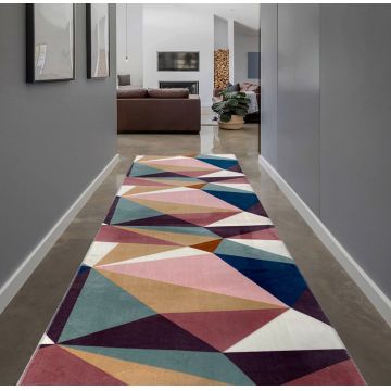 Covor de hol, 050, 100x400 cm, Poliester, Multicolor