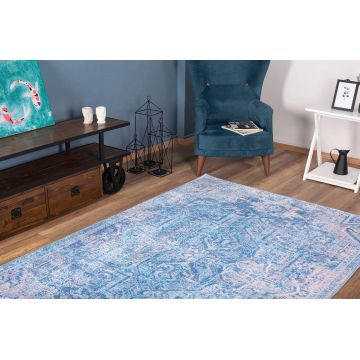 Covor de hol, Blue AL 270 , 75x150 cm, Poliester , Multicolor