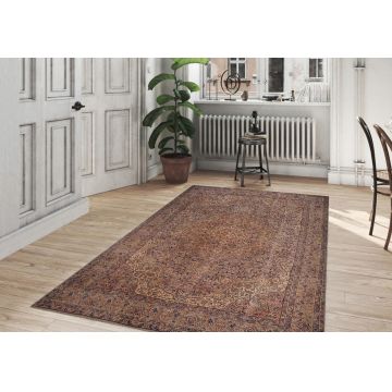 Covor de hol, Brown AL 25 , 75x150 cm, Poliester , Multicolor ieftin