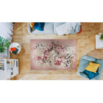 Covor, Mu150, 120x180 cm, Poliamida, Roz pudra