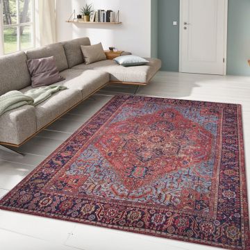 Covor de hol, Claret Red AL 162 , 75x230 cm, Poliester , Multicolor ieftin