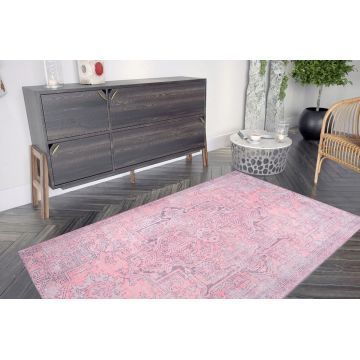 Covor de hol, Pink AL 271 , 75x230 cm, Poliester , Multicolor ieftin