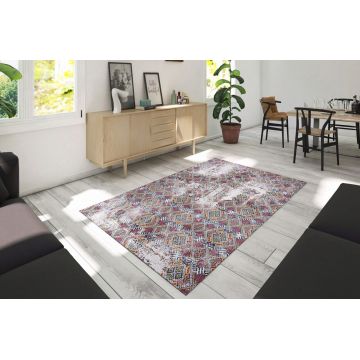 Covor de hol, Soul Chenille AL 12 , 75x150 cm, Poliester , Multicolor