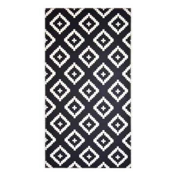 Covor alb/negru lavabil 80x150 cm Geo – Vitaus