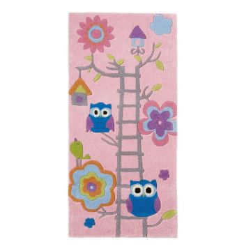 Covor pentru copii Think Rugs Hong Kong Pinkkie, 70 x 140 cm,