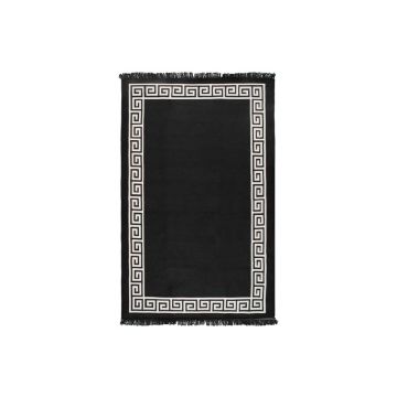 Covor reversibil Cihan Bilisim Tekstil Justed, 120 x 180 cm, bej-negru la reducere