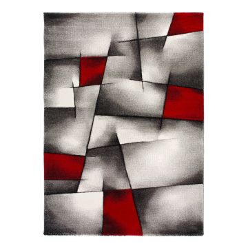 Covor Universal Malmo, 140 x 200 cm, roșu - gri