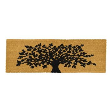 Covoraș intrare lung din fibre de cocos Artsy Doormats Tree Of Life, 120 x 40 cm