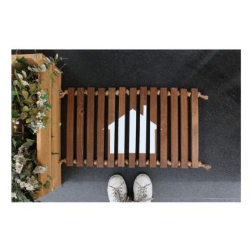Preș/suport din lemn Doormat Woodie, 64 x 40 cm