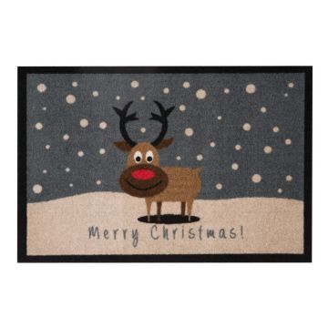 Covoraș intrare Hanse Home Merry Christmas Reindeer, 40 x 60 cm