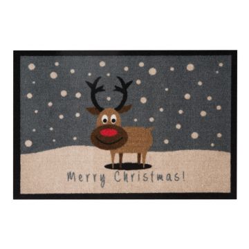 Covoraș intrare Hanse Home Merry Christmas Reindeer, 40x60 cm