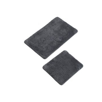 Set 2 covoare de baie Foutastic, antracit Set 2 covoare de baie Foutastic, antracit