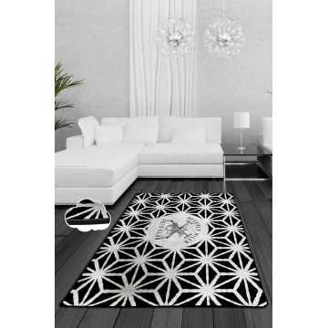 Covor, Black Glow, Poliester, Negru / Ecru Covor, Black Glow, Poliester, Negru / Ecru