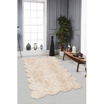 Covor de hol, Laser Pattern, 100x300 cm, Poliester, Bej