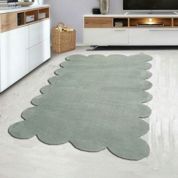 Covor, Laser Plush, 100x200 cm, Poliester, Gri deschis