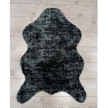 Covor, Post Pattern, 120x170 cm, Poliester, Gri inchis