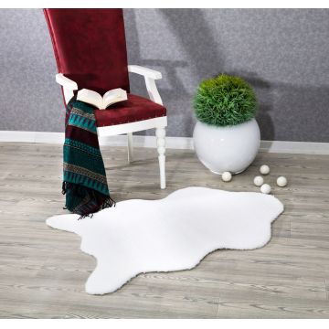 Covor, Post Plush, 60x90 cm, Poliester, Alb ieftin