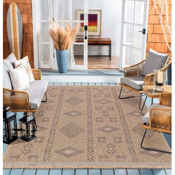 Covor, 08704B, 200x290 cm, Polipropilena, Antracit / Crem Covor, 08704B, 200x290 cm, Polipropilena, Antracit / Crem