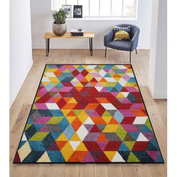 Covor, Geo 6875, 80x300 cm, Polipropilena, Multicolor