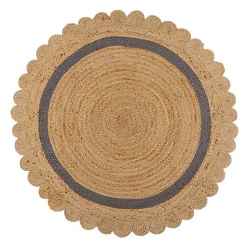 Covor în culoare naturală rotund din iută ø 160 cm Grace – Flair Rugs