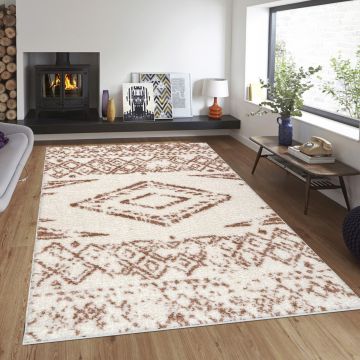 Covor, Puffy 7760 , 80x150 cm, Poliester, Bej/Maro Covor, Puffy 7760 , 80x150 cm, Poliester, Bej/Maro