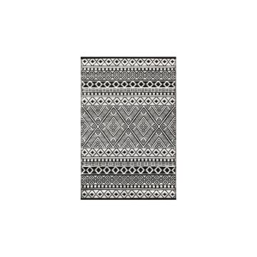 Covor reversibil potrivit și pentru exterior Green Decore Hanna, 120 x 180 cm, negru - alb