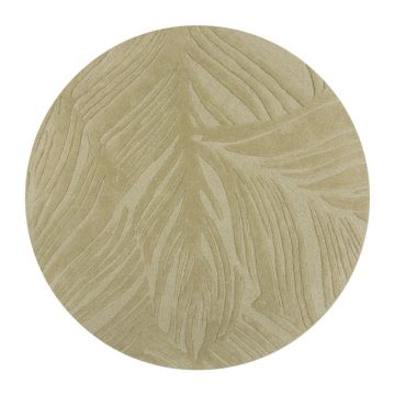 Covor verde rotund din lână ø 160 cm Lino Leaf – Flair Rugs