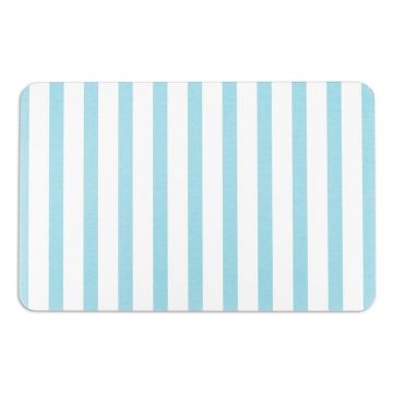 Covoraș de baie alb/albastru deschis 39x60 cm Stripe – Artsy Doormats