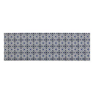 Covoraș de baie alb/albastru din plastic 65x200 cm Murcia – Wenko