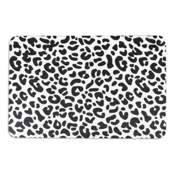 Covoraș de baie negru-alb 39x60 cm Leopard – Artsy Doormats