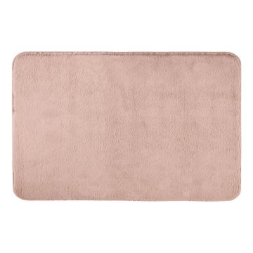 Covoraș de baie roz din material textil 50x80 cm Saravan – Wenko