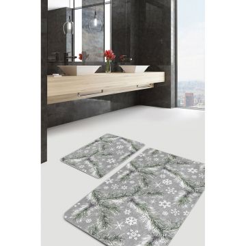 Covorașe de baie gri 2 buc. 60x100 cm – Mila Home