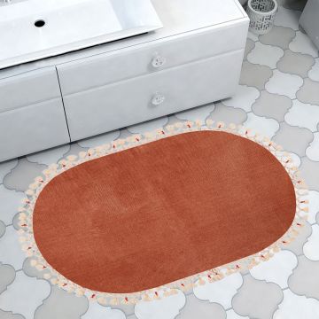 Covoras de baie, Alanur Home, 1628, 75x150 cm, Acril, Maro