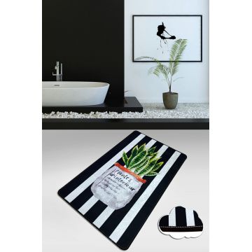 Covoras de baie, L'essentiel Maison, Aloevera (80 x 100), 80x100 cm, Poliester, Multicolor