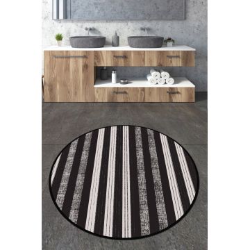 Covoras de baie, L'essentiel Maison, Barcode Circle Djt 80, Multicolor