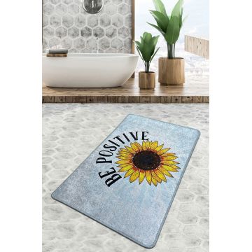 Covoras de baie, L'essentiel Maison, Be Positive Djt (70 x 120), 70x120 cm, Poliester, Multicolor
