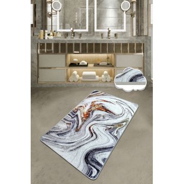 Covoras de baie, L'essentiel Maison, Blur (80 x 100), 80x100 cm, Poliester, Multicolor