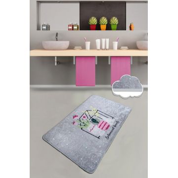 Covoras de baie, L'essentiel Maison, Botanical Sweets (70 x 120), 70x120 cm, Poliester, Multicolor