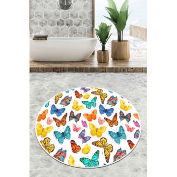Covoras de baie, L'essentiel Maison, Butterfly Valley Circle Djt 80, Multicolor