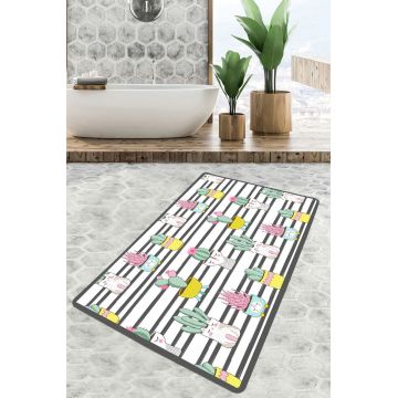 Covoras de baie, L'essentiel Maison, Catinus Cactus Djt 70x120, 70x120 cm, Multicolor