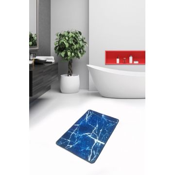Covoras de baie, L'essentiel Maison, Denim Djt, 40x60 cm, Multicolor