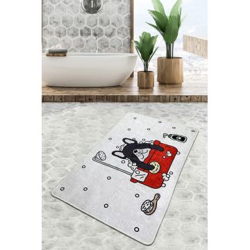 Covoras de baie, L'essentiel Maison, Dogs Shower Djt (80 x 100), 80x100 cm, Poliester, Multicolor