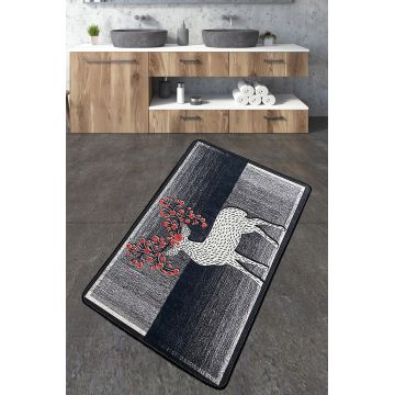 Covoras de baie, L'essentiel Maison, Elafa, 70x120 cm, Poliester, Multicolor