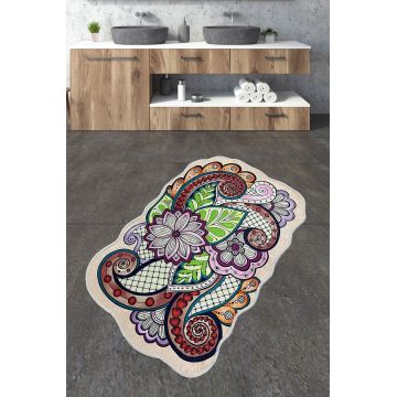 Covoras de baie, L'essentiel Maison, Forme, 70x120 cm, Poliester, Multicolor