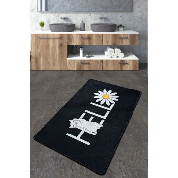 Covoras de baie, L'essentiel Maison, Hola Gato Djt (80 x 100), 80x100 cm, Poliester, Multicolor