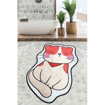 Covoras de baie, L'essentiel Maison, Katze (80 x 100), 80x100 cm, Poliester, Multicolor