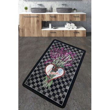 Covoras de baie, L'essentiel Maison, Levan, 70x120 cm, Poliester, Multicolor