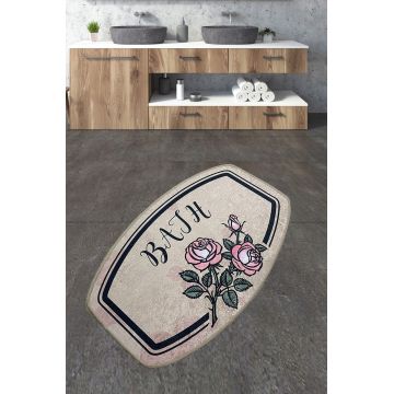 Covoras de baie, L'essentiel Maison, Mand, 70x120 cm, Poliester, Multicolor