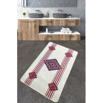 Covoras de baie, L'essentiel Maison, Meore, 70x120 cm, Poliester, Multicolor